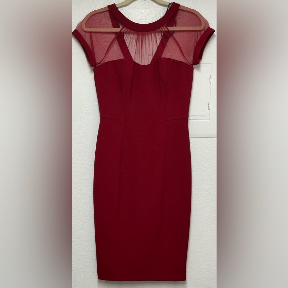 Maggy London Red Strapless Sheath Dress - Picture 3 of 9